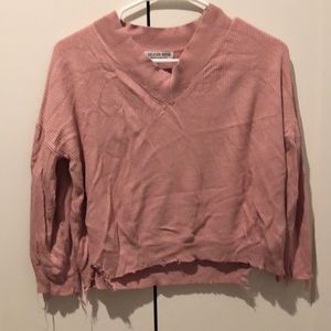 FashionNova Distressed Cropped Sweater